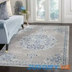 Bungalow Rose Cornett Light Gray/Blue Area Rug