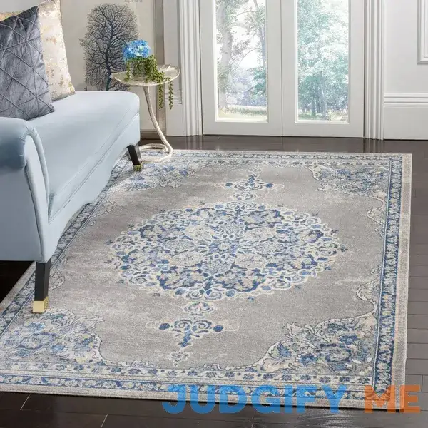 Bungalow Rose Cornett Light Gray/Blue Area Rug Bungalow Rose Cornett Light Gray/Blue Area Rug