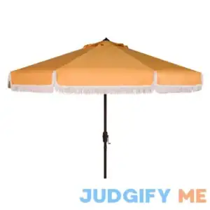 Milan Fringe Crank Umbrella Safavieh