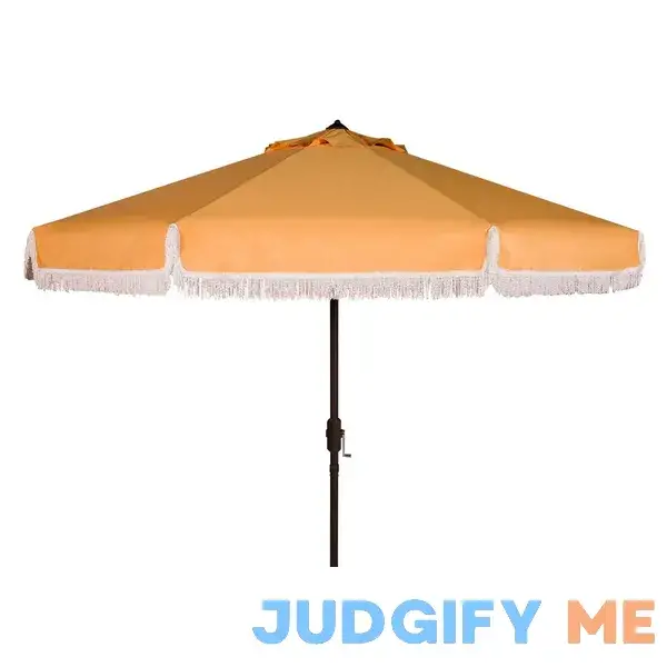 Milan Fringe Crank Umbrella Safavieh Milan Fringe Crank Umbrella Safavieh