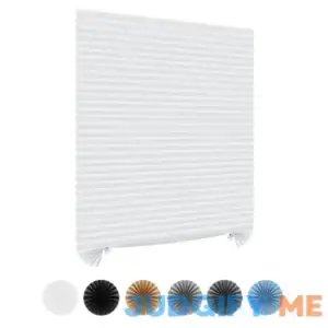 Window Blinds Cordless No Drill Cut to Size Clip On Stick On Self Adhesive Temporary Blinds Pleated Paper Blinds for Windows Doors Shades for Home