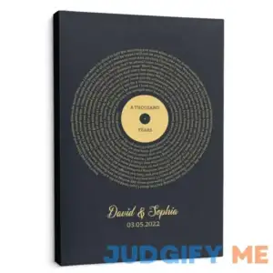 Print Your Song Lyric Like Vinyl Record Wall Art | Custom Song Lyrics On Canvas | Personalized Music Canvas Art And music wall decor