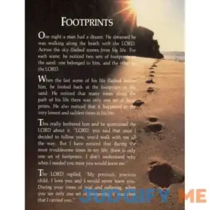 bribase shop Inspirational Footprints Poem in the Sand Poster 32 inch x 24 inch/17 inch x 13 inch