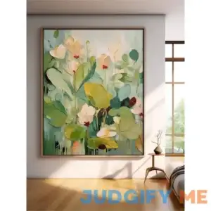 Extra Large Textured Abstract Flower Paintings Contemporary Floral Paintings Spring Painting Framed Floral Wall Art 24'x 20"/ 61 x 51 CM / Rolled