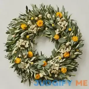 williams-sonoma Olive Billy Button Wreath