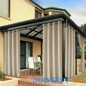Lushvida Waterproof Outdoor Curtains for Patio Grommet Privacy Curtain