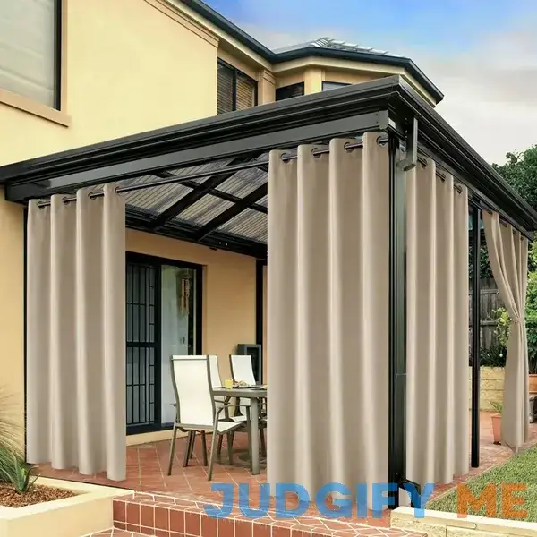 Lushvida Waterproof Outdoor Curtains for Patio Grommet Privacy Curtain Lushvida Waterproof Outdoor Curtains for Patio Grommet Privacy Curtain