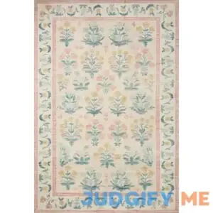 Rifle Paper Co. x Loloi Blush Eden feat. CloudPile Mughal Rose Rug