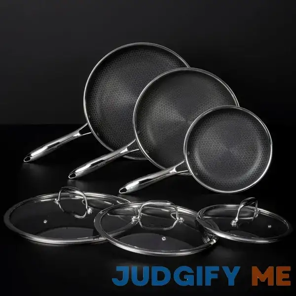 HexClad Cookware 6pc Set with Lids HexClad Cookware 6pc Set with Lids