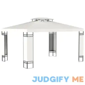 Outsunny 13' x 10' Patio Gazebo Outdoor Canopy Shelter with Double Vented Roof