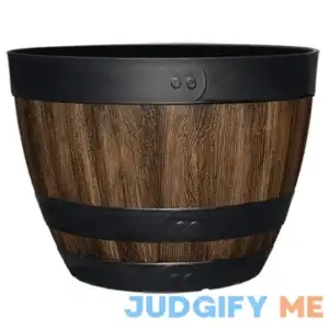 20 in. Dia x 14.5 in. H Kentucky Walnut Resin Wine Barrel