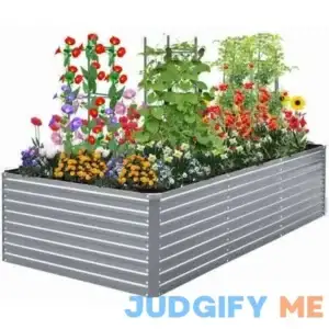 Garden Bed 8x4x2 ft Galvanized Steel Rust-Resistant Planter Box for Outdoor Gardening Eco-Friendly Coating for Safe Food Growing