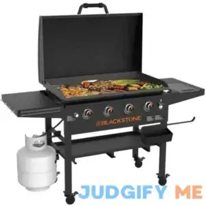Blackstone Original 4-Burner 36 Propane Griddle with Hood and Omnivore Griddle Plate