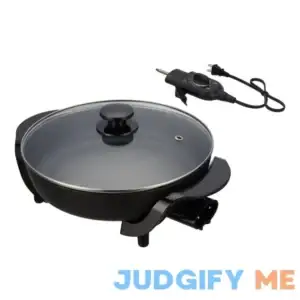 Mainstays Round Nonstick Electric Skillet with Glass Cover