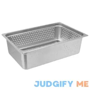Choice Full Size Deep Anti-Jam Perforated Stainless Steel Steam Table / Hotel Pan