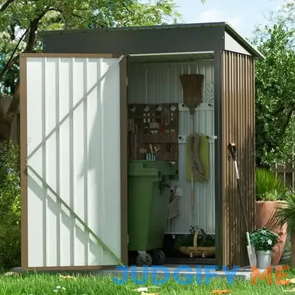 Polar Aurora 5'x 3'Outdoor Metal Storage Shed with Single Lockable Door Polar Aurora 5'x 3'Outdoor Metal Storage Shed with Single Lockable Door