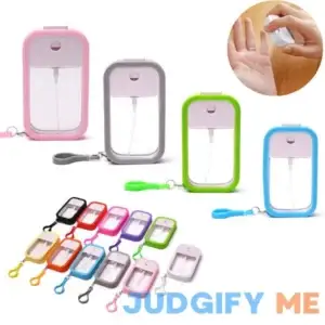 DeaHea 4 Pack Slim Spray Bottles Perfume Atomizer Refillable Empty Alcohol Hand Sanitizer Bottle Travel Portable Card Phone Design 50ML Makeup Toner