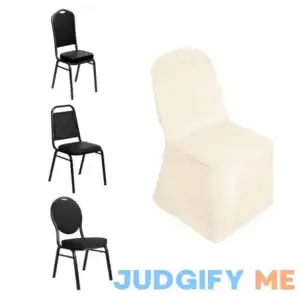 tableclothsfactory Polyester Banquet Chair Cover Reusable Stain Resistant Chair Cover