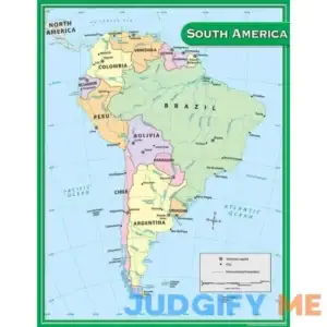 Teacher Created Resources South America Map Chart