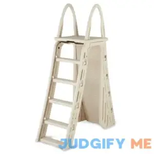 Confer Plastics Roll-Guard Adjustable A-Frame Pool Safety Ladder