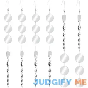 Firiglob Upgraded Bird Scare Devices 3.9 Inch Large 18PCS Reflective Discs Set + 6PCS Bird Scare Rods