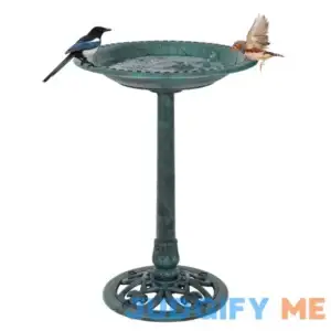 Zenstyle 28' H Resin Sitting Pair Bird Bath Pedestal Outdoor Garden Dcor