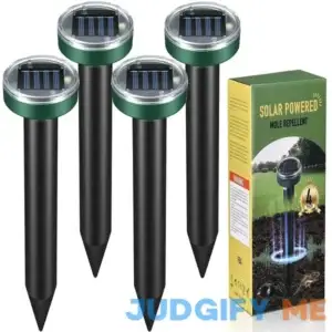 Mole Repellent Solar Powered Gopher Repellent Ultrasonic Solar Powered Sonic Mole Deterrent Stakes