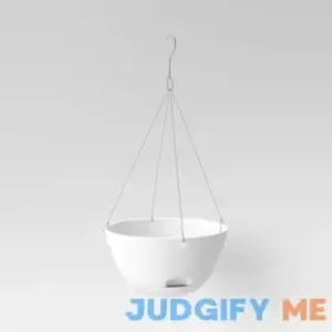 Room Essentials 3pc Hanging Self-Watering Indoor Outdoor Planter Pot 1 Planter with Hanging Hardware White 12"x12"x6