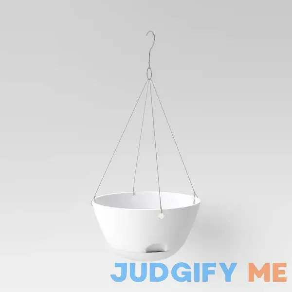 Room Essentials 3pc Hanging Self-Watering Indoor Outdoor Planter Pot 1 Planter with Hanging Hardware White 12"x12"x6 Room Essentials 3pc Hanging Self-Watering Indoor Outdoor Planter Pot 1 Planter with Hanging Hardware White 12"x12"x6