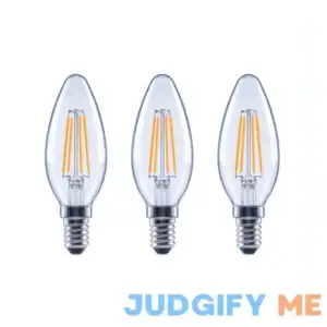 Ecosmart Equivalent B11 Dimmable Energy Star Clear Glass Filament Vintage LED Light Bulb White