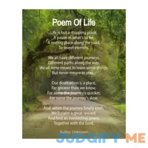 Poem Of Life Inspirational Christian Wall Art
