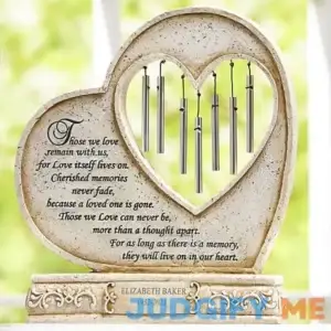 Personalized They'll Live On In Our Hearts Memorial Chime- Personal Creations Gifts Customized Windchimes Outdoor & Garden
