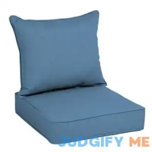 allen + roth 25-in x 25-in 2-Piece Cornflower Canvas Deep Seat Patio Chair Cushion FQ03098B-9C4