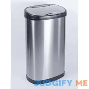 Nine Stars Motion Sensor Oval Touchelss 13.2 Gal Trash Can