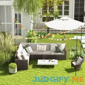 Outsunny String Light Poles Steel Light Poles for Outside