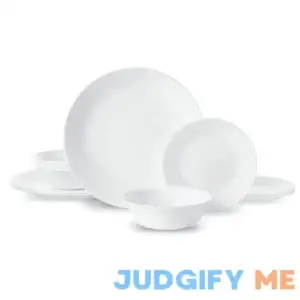 Corelle Winter Frost White Round 12-Piece Dinnerware Set
