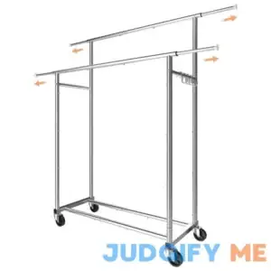 Simple Trending Double Rod Clothing Garment Rack