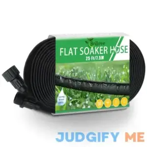 Flat Soaker Hose 25ft Heavy Duty Double Layer Design Drip Irrigation Hose Saves 80% Water