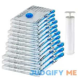 Amazon Basics Vacuum Compression Zipper Storage Bags with Hand Pump