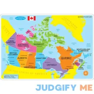 Ashley Productions Canadian Map Learning Mat 2 Sided ASH95004