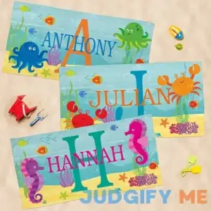 Personalized My Own Beachy Name Beach Towel- Personal Creations Customized Beach Towels Outdoor Gifts