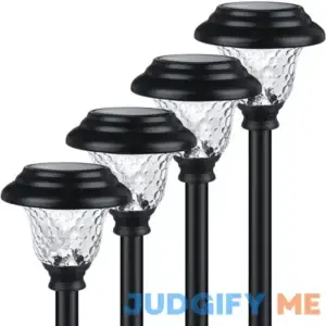 Balhvit Glass Solar Lights Outdoor 4 Pack Super Bright Solar Pathway Lights