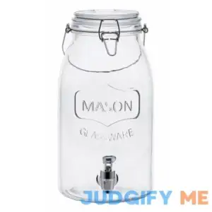 Mainstays Clear Glass Mason Sun Tea Beverage Dispenser Jar