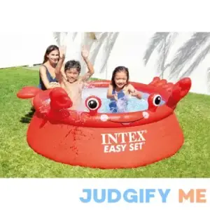 Intex 26100EH Happy Crab Easy Set 6ft x 20in Round Inflatable Ring Kiddie Pool