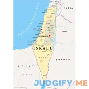 Wall Art Impressions 24"x34" Poster Israel Political Map