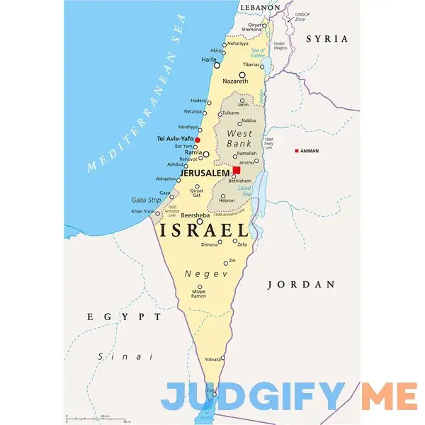 Wall Art Impressions 24"x34" Poster Israel Political Map Wall Art Impressions 24"x34" Poster Israel Political Map