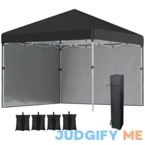 Outsunny 10' x 10' Pop Up Canopy with 3 Sidewalls