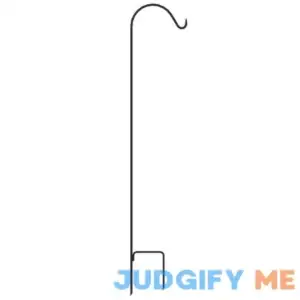 Fuchsia 64 in. Black Steel Shepherd Hook