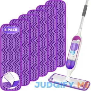 6 Pack Reusable Mop Pads Compatible with Swiffer PowerMop