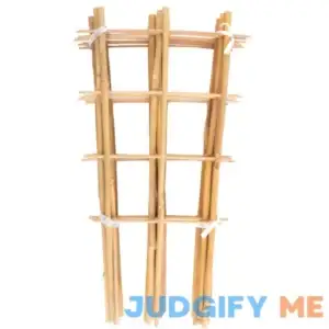 Avalution 10 Pack Bamboo Trellis for Climbing Plants 16" Natural Garden Ladder Trellis